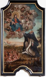 Vår Fru ger radbandet till Saint Dominic