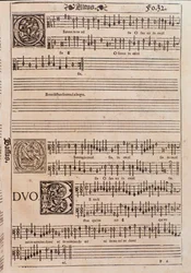 Sida från Liber octo Missarum (1541)