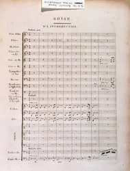Sida med musikmusik av Moses i Egypten av Gioacchino Rossini