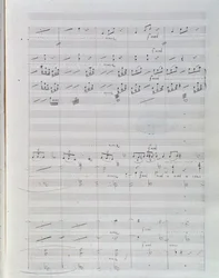 Sida med noterna till Waverley opus 1, ouvertyr av Hector Berlioz