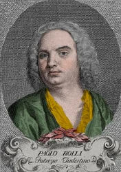 Porträtt av Paolo Antonio Rolli (1687-1765), italiensk poet och librettist av italiensk 1700-talsopera