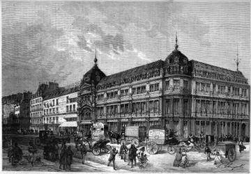 Paris 1872: nya butiker, ”Au bon marché””.