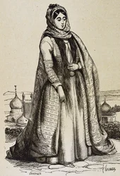 Persien (c19th). Samhälle. Persisk kvinna. Gravyr. Privat samling