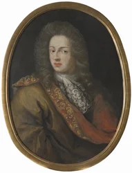 Philippe Christophe Comte de Kœnigsmark, kavalleriofficer vid hovet i Hannover - Porträtt av greve Philipp Christoph von Koenigsmarck (1665-1694), Anonym . Olja på duk, Sista kvarten av 1600-talet. Storlek: 79x59 cm. Nationalmuseum Stockholm