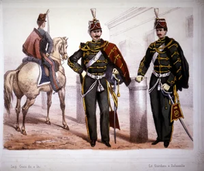 Piacenza Hussars (Italien), kostym 1866.