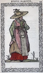 Piedmont Woman - i "" Habits et effigies"" av Jean Sulperius