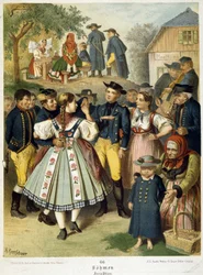 Populär bal i Böhmen omkring 1870