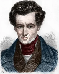 Porträtt Armand Carrel (1800-1836), fransk journalist.