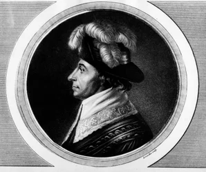 Porträtt av Abbe Emmanuel Joseph Sieyes (1748-1836), fransk politiker. Gravyr i "" Komplett samling av historiska målningar från den franska revolutionen, i tre volymer.""" 1804.