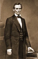 Porträtt av Abraham Lincoln (1809-1865), USA:s president från 1861 till 1865.
