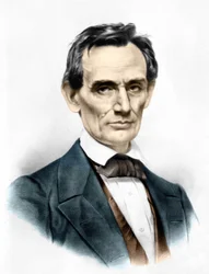Porträtt av Abraham Lincoln (1809 - 1865), USA:s 16:e president.