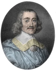 Porträtt av Abraham av Fabert av Esternay Marshal (1599-1662) av Frankrike (marechal de France) - gravyr