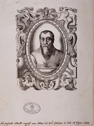 Porträtt av Adrian Willaert (träsnitt)