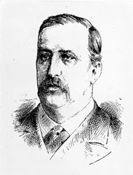 Porträtt av Alexander Borodine (1833 - 1887), rysk kompositör.