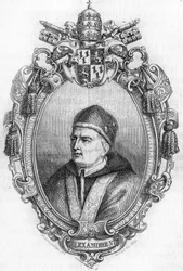 Porträtt av Alexander VI (1431-1503).