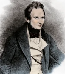 Porträtt av Alfred de Vigny - Porträtt av poeten Alfred de Vigny (1797-1863) -