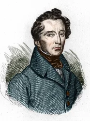 Porträtt av Alphonse de Lamartine (1790 - 1869) fransk poet.