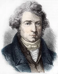 Porträtt av André Marie Ampère (1775 - 1836), fransk fysiker.