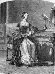 Porträtt av Anne de Boleyn (Anna eller Ann Bolin och Anne Bullen