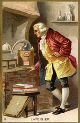 Porträtt av Antoine Laurent de Lavoisier (1743 - 1794), fransk kemist.