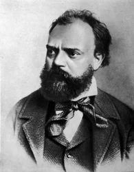 Porträtt av Anton (Antonin) Dvorak (1841 - 1904), tjeckisk kompositör.