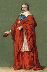 Porträtt av Armand Jean Du Plessis, kardinal de Richelieu (1585 - 1642)