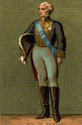 Porträtt av Armand du PLESSIS, hertig av RICHELIEU (1766-1822)