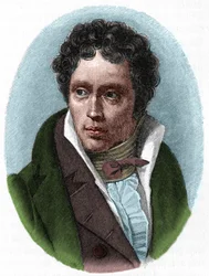 Porträtt av Arthur Schopenhauer, tysk filosof (1788-1860).