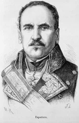 Porträtt av Baldomero Espartero, hertig av segern, general och spansk statsman (1793 - 1879)