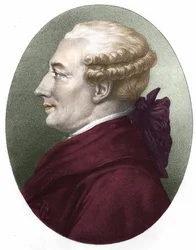 Porträtt av Beaumarchais. 1800-talsgravyr.