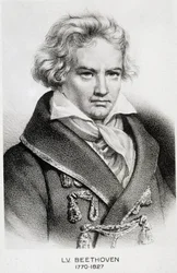 Porträtt av Beethoven (1770 - 1827).