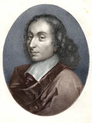 Porträtt av Blaise Pascal - gravyr av 1800-talet.