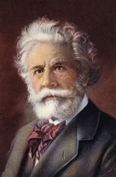 Porträtt av Camille Flammarion, fransk astronom och vetenskapsjournalist.
