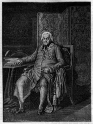 Porträtt av kardinal Jean-Baptiste (Jean Baptiste) av Belloy Morangle (Belly-Morangle) (1709-1808) Gravyr från 1800-talet