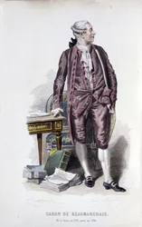 Porträtt av Charon de Beaumarchais (1732 - 1799).