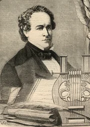 Porträtt av Charles Anthon (1797-1867), amerikansk professor. Gravyr i "" The illustrated London News "" av 23 januari 1858.