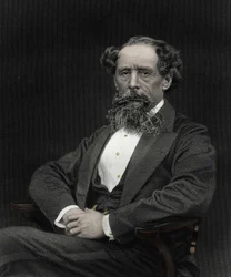 Porträtt av Charles Dickens (1812-1870), engelsk författare.