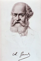 Porträtt av Charles Gounod (1818-1893) engelsk kompositör Drawing. 1800-talet. Milano, biblioteca del conservatorio