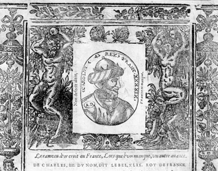 Porträtt av Charles IV Le Bel, kung av Frankrike från 1322 till 1328.