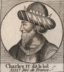 Porträtt av Karl IV Bel