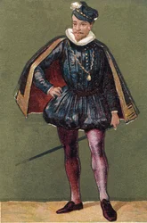 Porträtt av Karl IX (1550-1574), kung av Frankrike.