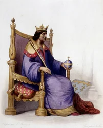 Porträtt av Karl I av Anjou (1227-1285) - i "" Le Plutarque francais", red. Mennechet