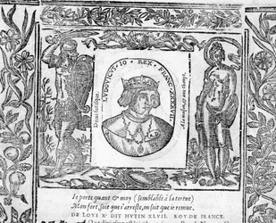 Porträtt av Charles X Le Hutin, kung av Frankrike från 1314 till 1316.