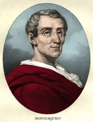 Porträtt av Charles de Secondat, baron de La Brède och Montesquieu (1689 - 1755)