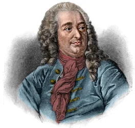 Porträtt av Christian von Wolff eller Christian von Wolf Tysk jurist, matematiker och filosof (1679-1754). Gravyr.