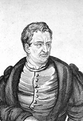 Porträtt av Christopher Columbus.