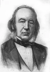 Porträtt av Claude Bernard (1813 - 1878) fransk fysiolog - i "" L