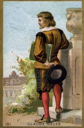 Porträtt av Claude Gellée dit Le Lorrain (1600 - 1682). Kromolitografi från slutet av 1800-talet.