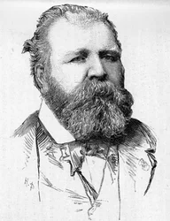 Porträtt av dirigenten Jules Pasdeloup (1819-1887).