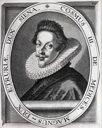 Porträtt av Cosimo II av Medici.Cosimo II av Medicis. (1590-1621).